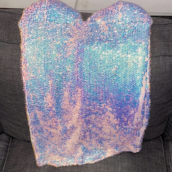 Pink Sequin Mini Dress - Picture 4 of 4